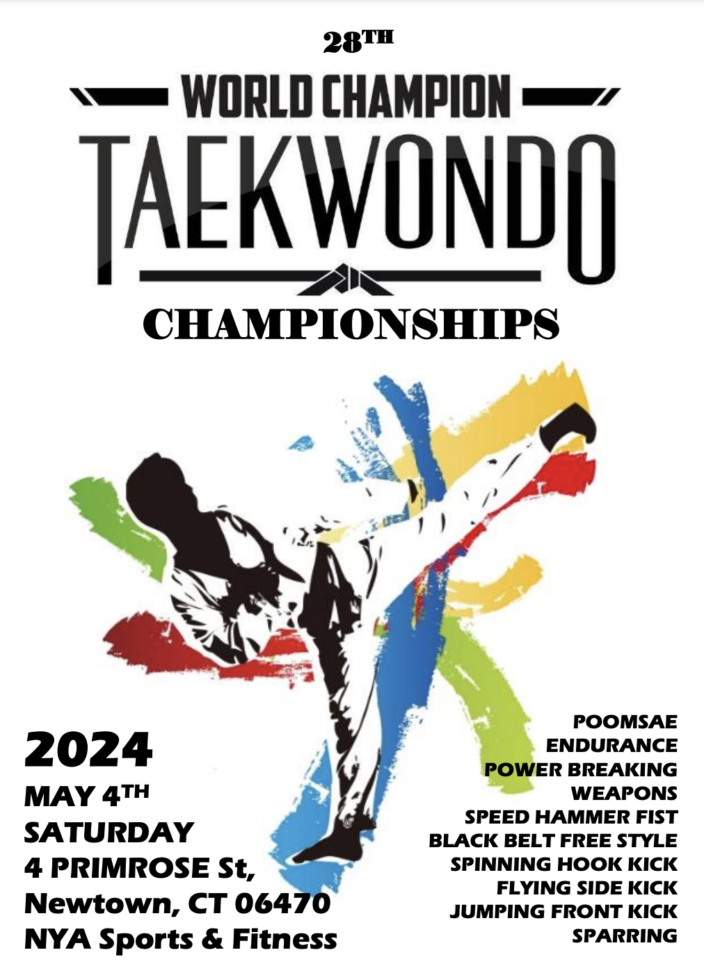 World Champion Taekwondo 28th World Champion TKD Championships 